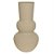 Vaso Metal Texturizado Orgânico Bege 30,2cm 16d - Imagem 1