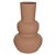 Vaso Metal Texturizado Orgânico Marrom 20,5cm 12d - Imagem 1