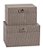 Caixa Quadrada Cinza P Veludo MDF 23x17x14cm - Imagem 1