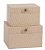 Caixa Quadrada Bege P Veludo MDF 23x17x14cm - Imagem 1