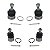 KIT PIVO SUPERIOR INFERIOR  DIR/ESQ. HONDA ACCORD 03/07 ACCORD 08/...CIVIC 91/01 CRV 95/02 ACCORD 98/02 - Imagem 1