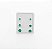 Trio de Brincos com Zircônia Verde  - 2MM, 4MM E 6MM - Imagem 1