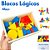 Blocos Lógicos 48 Peças Madeira Educativo Pedagógico Brinquedo Educativo Pedagógico Classificação de Formas - Imagem 1