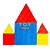Blocos Lógicos 48 Peças Madeira Educativo Pedagógico Brinquedo Educativo Pedagógico Classificação de Formas - Imagem 3