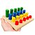 Jogo Pinos Coloridos de Encaixe  - 1 Base 25 Pinos Educativo Infantil Pedagógico Brinquedo Jogo infantil - Imagem 6