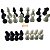 Peças de Xadrez Tabuleiro 32 Peças em Plástico Polipropileno - Conjunto Peças de Reposição para Xadrez Kit Completo Rei 5,5cm - Imagem 4