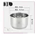 Universal Beauty Oxhaier SKG Smart Rice Cooker Liner, 304 Aço Inoxidável, Acessórios Espessados, 2l3L4L5L - Imagem 5