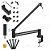 Braço de Microfone Ajustável de Baixo Perfil – Suporte com Extensor, Gerenciamento de Cabos, Ideal para Streaming e Jogos, Compatível com AM8, K688, A8 - Imagem 5