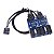 Divisor USB 9 Pin para Placa-Mãe – Adaptador de Extensão 1 para 2 ou 1 para 4, Interface Fêmea, Cabeçalho USB Hub - Imagem 1