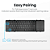 Teclado Portátil Mini Dobrável Bluetooth 5.1, Conexão de 3 Canais, Compatível com Windows, Android, iOS, Tablet, iPad e Smartphones - Imagem 4