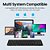 Teclado Portátil Mini Dobrável Bluetooth 5.1, Conexão de 3 Canais, Compatível com Windows, Android, iOS, Tablet, iPad e Smartphones - Imagem 6