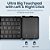 Teclado Portátil Mini Dobrável Bluetooth 5.1, Conexão de 3 Canais, Compatível com Windows, Android, iOS, Tablet, iPad e Smartphones - Imagem 15
