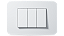 Conjunto 4X2 3 Interruptor Simples 16A 110-250V 3 Módulos Branco 0RIGEN N0501.3 BL :2CLA050130N1102 -ABB - Imagem 1