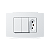Conjunto 4X2 2 Interruptor Simples e 1 Tomada 10a 110-250v 3 Módulos Branco Origen n0536.12 bl :2cla053612n1102- abb - Imagem 1