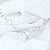 Choker círculos folheada a ouro com pingente de coração com zircônias, 35cm - Imagem 2