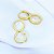 Brinco de argola click com símbolo do infinito folheado a Ouro 18k - Imagem 3