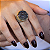 Anel com pedra natural druza e couro lateral folheado a ouro 18k - Imagem 2