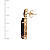 Brinco gota com zirconias negras folheado a Ouro 18k - Imagem 2