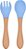 Dupla de talheres de silicone baby - Azul - Imagem 1