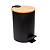 Lixeira Pedal Black - Tampa bambu 3 l - Imagem 3