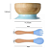 Jogo Kids bowl com ventosa de bambu, garfo e colher de silicone - Azul - Imagem 2