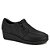 Mocassim em Couro Ziper Salto Anabela 6262 Preto Usaflex - Imagem 1