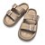 Chinelo Nuvem Extra Macio Ajustável Soft Walk Saúde Store Bege - Imagem 1
