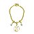 Pulseira com 3 Berloque 2 Pedras e 1 Plaquinha Eu Amo Dog Folhado Dourado 18585 - Imagem 1