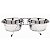 Comedouro Inox Elevado Duplo 250ml Pet Injet 10611 - Imagem 1