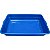 Kit Gato Caixinha de Areia + Pazinha + Comedouro Duplo para Gatos Bandeja Azul 40x27x7cm - Imagem 2