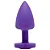 Plug Anal ABS Roxo com Pedra Coração – Sensual Love - Imagem 3