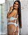 Lingerie Cropped de Renda com Alça Rendada e Calcinha Fio Duplo 0172 - Imagem 3