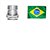 Lente de reposição para luz alcançado + Bandeira do Brasil. - Imagem 1