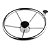 Volante inox 5 raios 35 cm de dianteiro 1/2 polegada com knob - Imagem 1