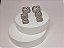 Trio argolas quadradas banho ródio branco micro cravação zircônia - Imagem 3
