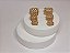 Trio argolas quadradas banho ouro amarelo 18k  micro cravação zircônia - Imagem 3