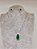 Conjunto gota pedra cristal verde esmeralda banho em ródio branco - Imagem 1