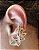Earcuff Folhas mini cravação zircônia e cristal - Imagem 1