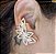 Earcuff Folhas mini cravação zircônia e cristal - Imagem 4