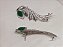 Brinco Earcuff Pedra Verde cravejado de zircônia - Imagem 1