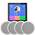Kit Amplificador 50W Parede Bluetooth Som + 4 JBL Redondas - Imagem 1
