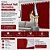 Cortina Blackout com Forro 2 em 1 Voil Vermelho com ilhos - 280x260cm - Imagem 4