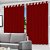 Cortina Blackout com Forro 2 em 1 Voil Vermelho com ilhos - 280x260cm - Imagem 2