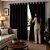 Cortina Black- out com alças 200x200- Preta - Imagem 3