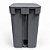 Lixeira de Pedal Retangular Trium 6L - Cinza - Imagem 4