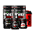Whey Protein Black 1kg + Creatina 300g + Bcaa 200g + Testo 200g + Shaker - Imagem 1
