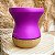 Cuia de Chimarrão Roxo Neon Fosca Madeira Imbuia - Imagem 1