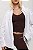Top Fitness Seamless Urban Canelado Marrom Chocolate Surton - Imagem 1