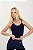 Top Fitness Seamless Urban Canelado Azul Dior Surton - Imagem 1