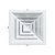 Difusor Quadrado 35x35 Regulável  ABS Branco Sicflux Clip - Imagem 1